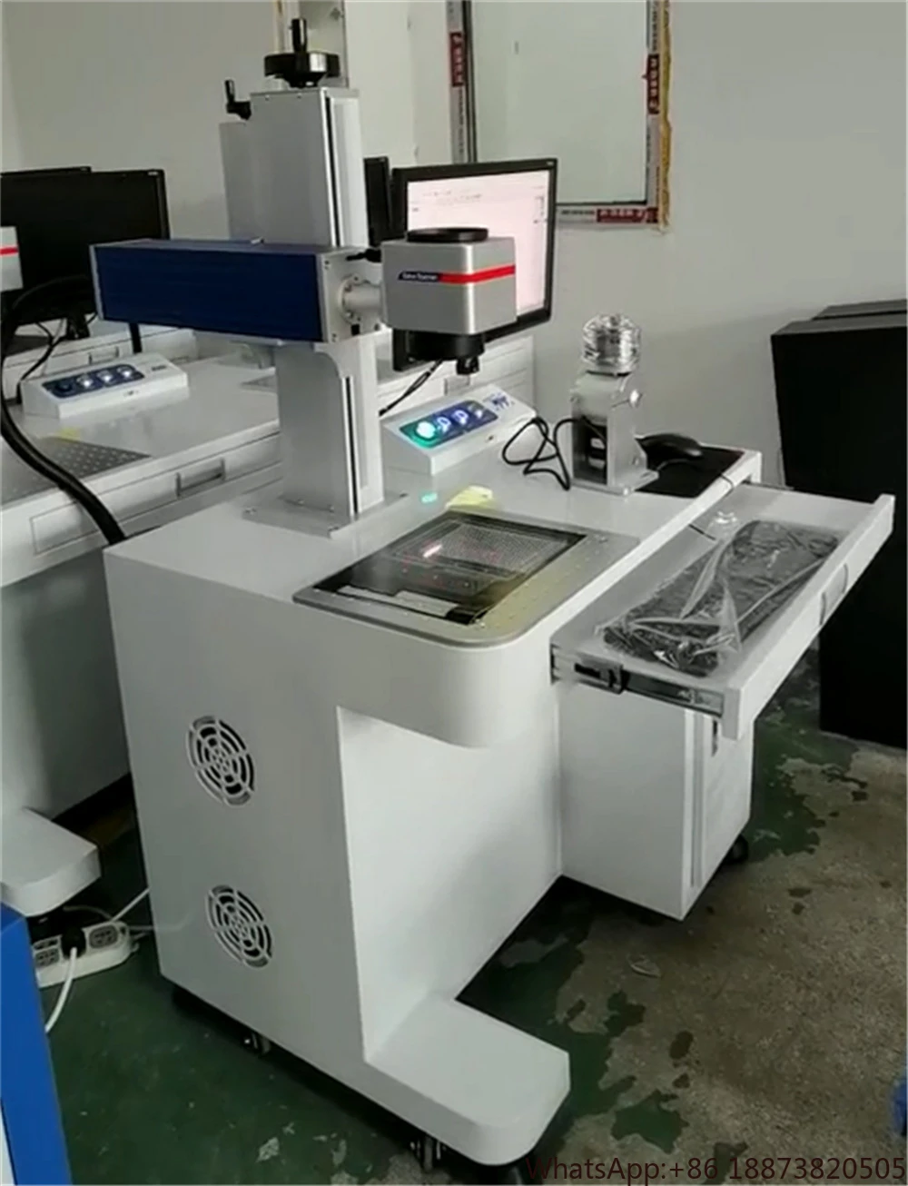 Logo Cold Marking Metal Brand 3 D Engraving Cutting 20 30 50 Watt Fiber Laser Marking Machine