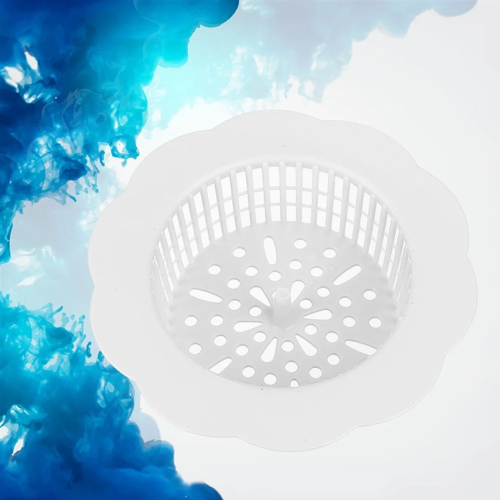 

Kitchen Sink Filter Mesh White Premium Hair Catcher For Residue Vegetable Offal Easy Clean Anti-Clogging Drain Strainer
