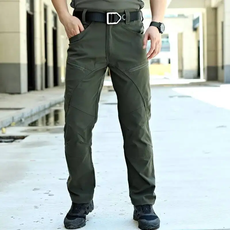 

New Strider Tactical Men S Slim Fit Training Pants Multi Pocket Overalls Outdoor Waterproof Climbing Trousers Men