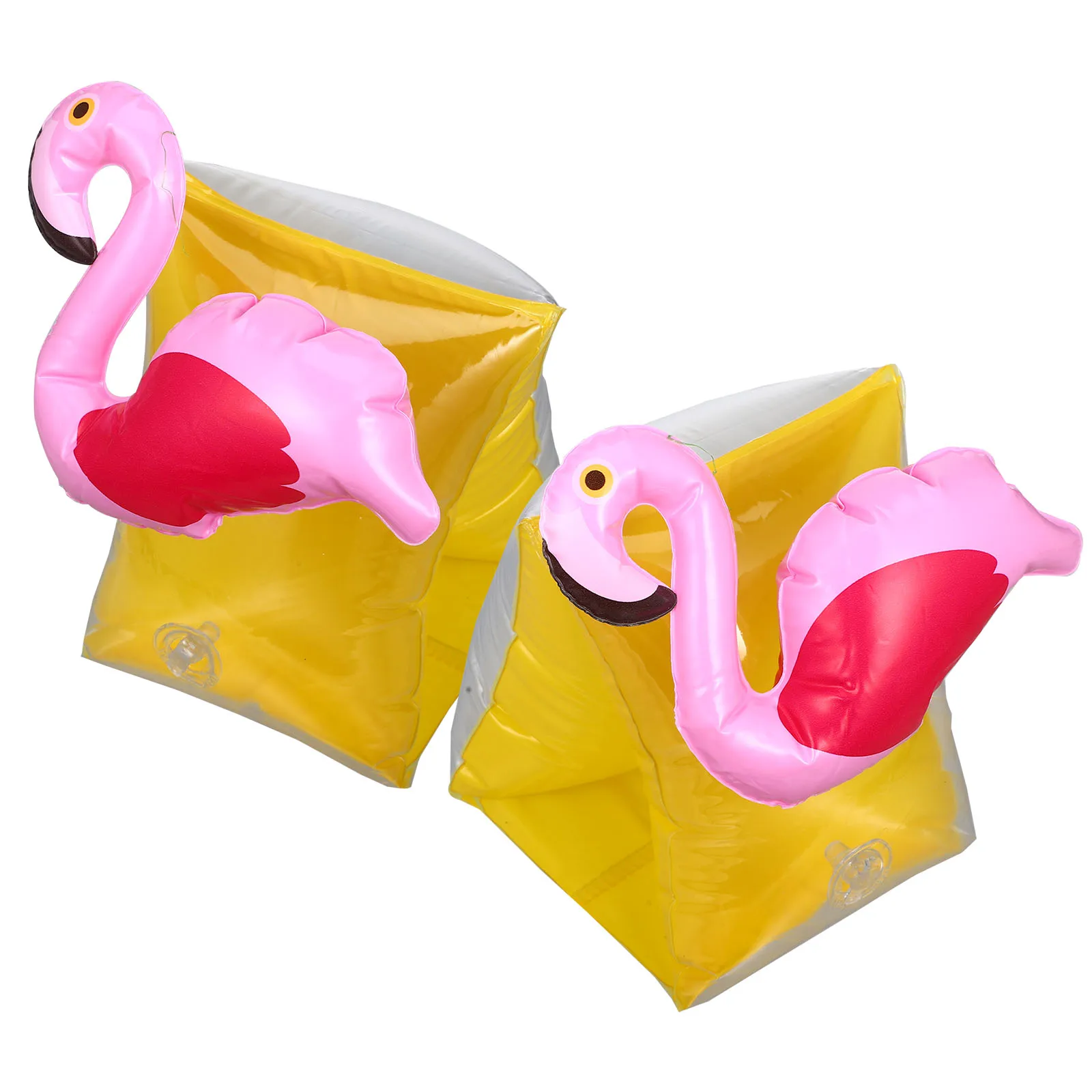 2 pezzi bambini braccio maniche galleggianti fenicottero bracciali gonfiabili piscina anelli da nuoto durevoli galleggianti d'acqua nuoto principiante