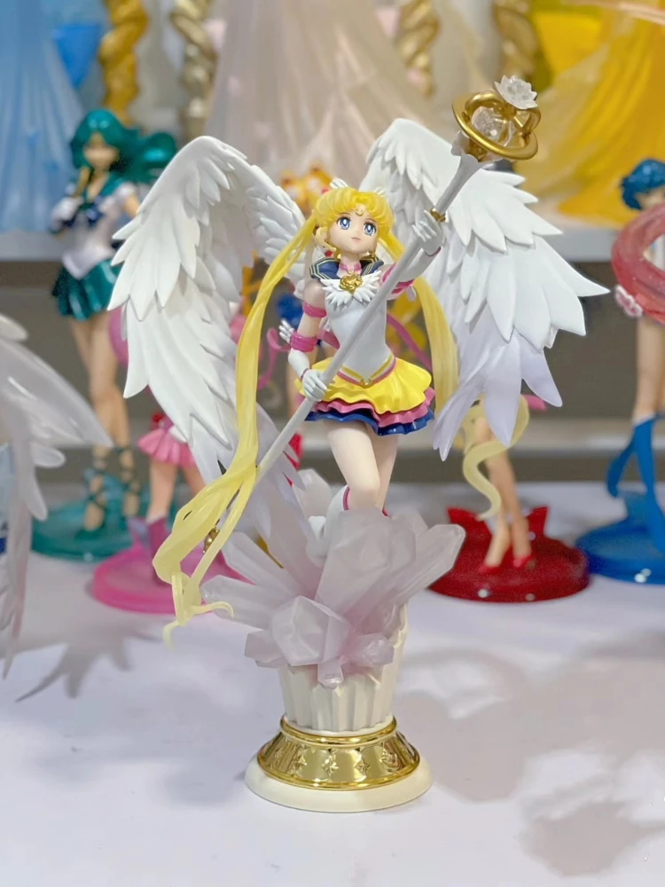 Original Bandai Zero Chouette Eternal Sailor Moon Action Figure Tsukino Usagi Eternal Sail Moon Figure Anime Model Doll Toys