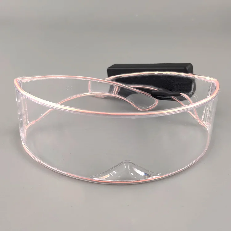 Drahtlose leuchtende LED-Brille, Nachtclub, Maskerade, Konzert, Performance-Requisiten, DJ-LICHT, Y2k-Brille, futuristische Roboter-LED-Sonnenbrille – Detail 12