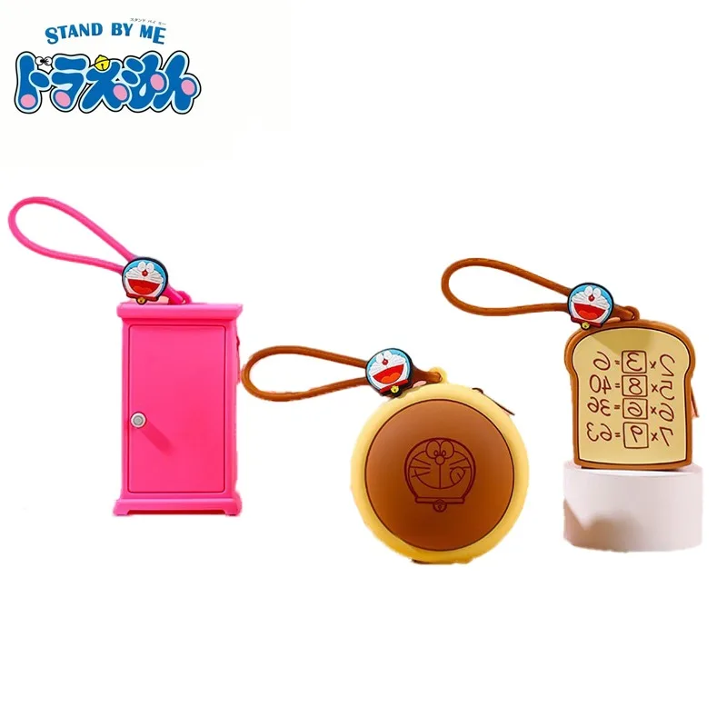 2024 New Doraemon Anime CUTE Any Gate Dorayaki Silicone Zero Wallet Cartoon Cute Memory Bread Earphone Storage Bag Birthday Gift