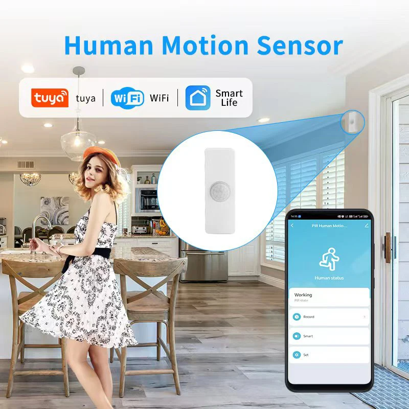 Tuya WiFi Smart PIR أجهزة استشعار الوجود البشري مستشعر إنذار ضد السرقة يدعم التحكم عن بعد في الحياة الذكية