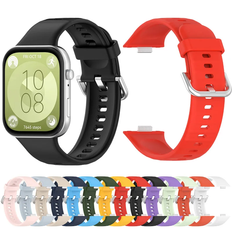 สําหรับนาฬิกา Huawei Fit 3 สายสร้อยข้อมือซิลิโคน SmartWatch ปรับ Band Correa อุปกรณ์เสริม ﻿