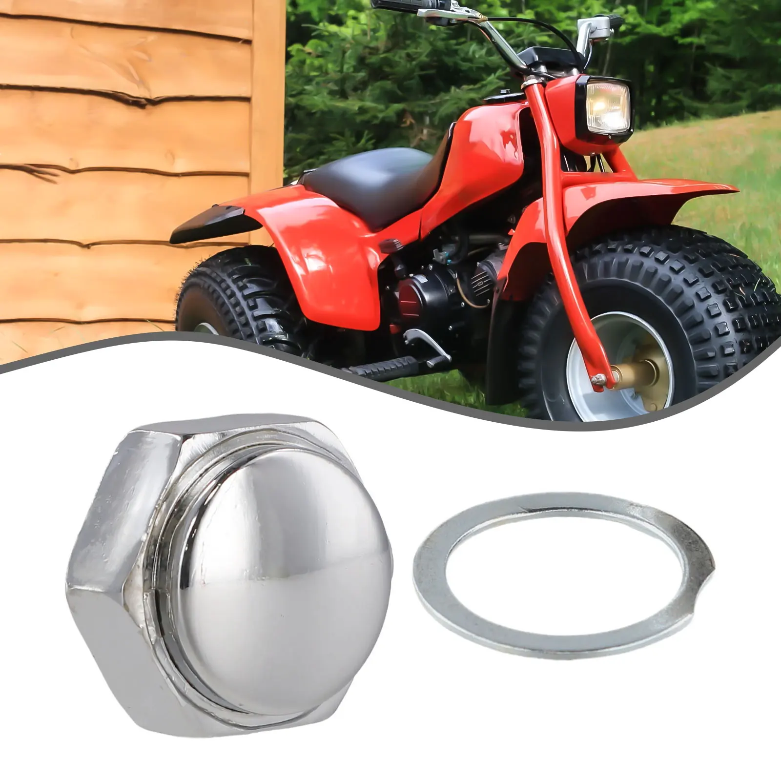

Motorcycle Steering Stem Nut Washer For Honda ATC110 CB125 CL70 CMX250 XL100 XR80 Z50A Metal Silver Motorcycle Parts