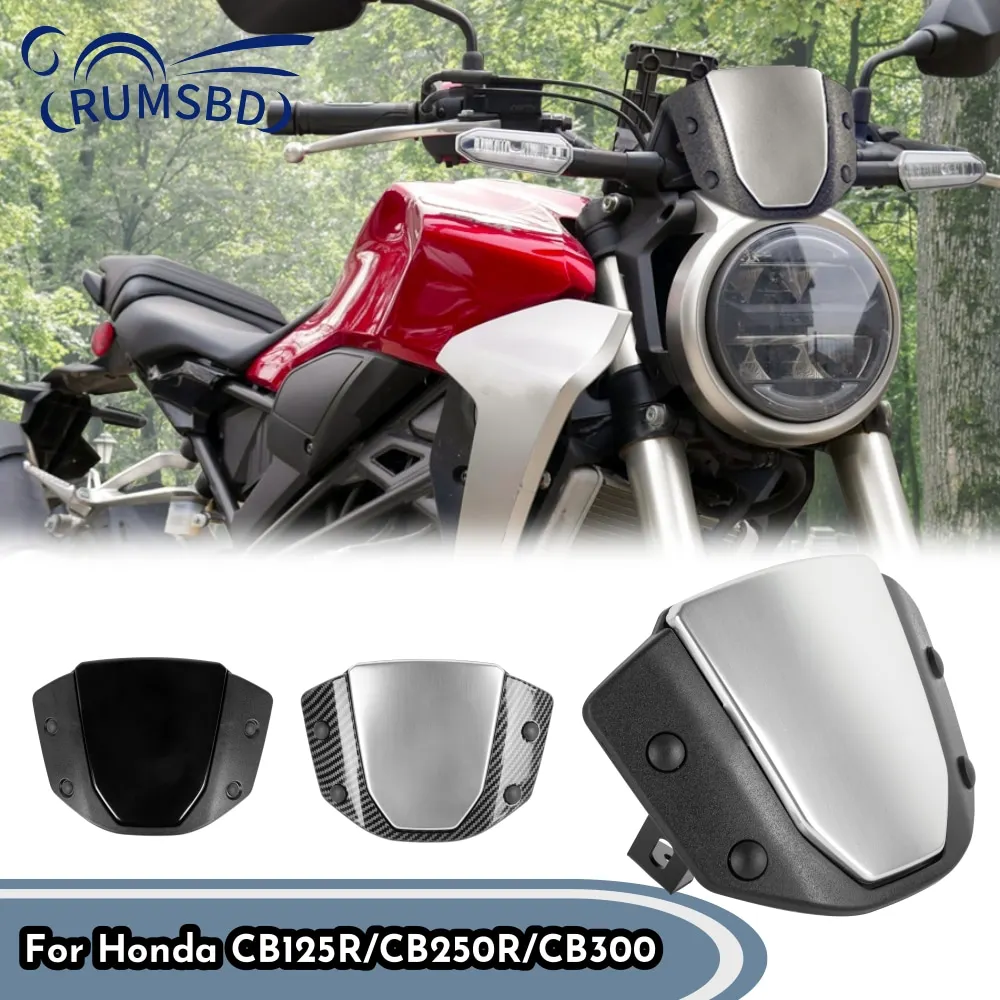 Motorcycle Windshield WindScreen Wind Deflector For Honda CB 125R 250R 300R 2018 2019 2020 2021 2022 2023 2024