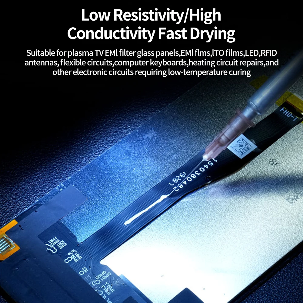 RELIFE HW31 Conductive Silver Paste High Conductivity for Mobile Phones Tablets Circuits Wiring PCB Lines Keyboards Repair Tools