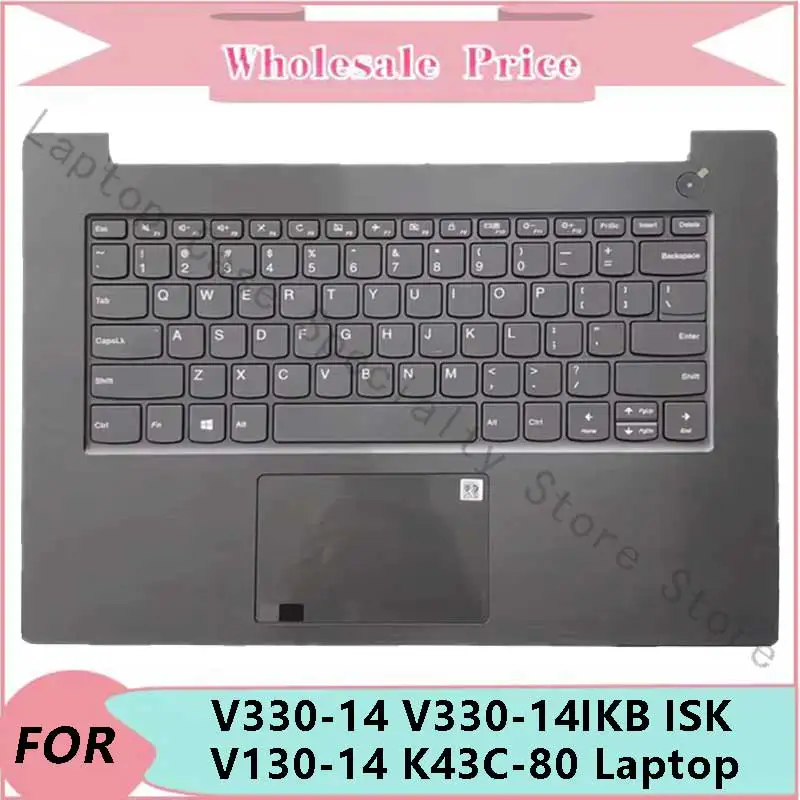 Новый оригинальный чехол для Lenovo V330-14 V330-14IKB V330-14ISK V130-14 V130 K43C-80, упор для рук для ноутбука, клавиатура, верхняя крышка для американской версии