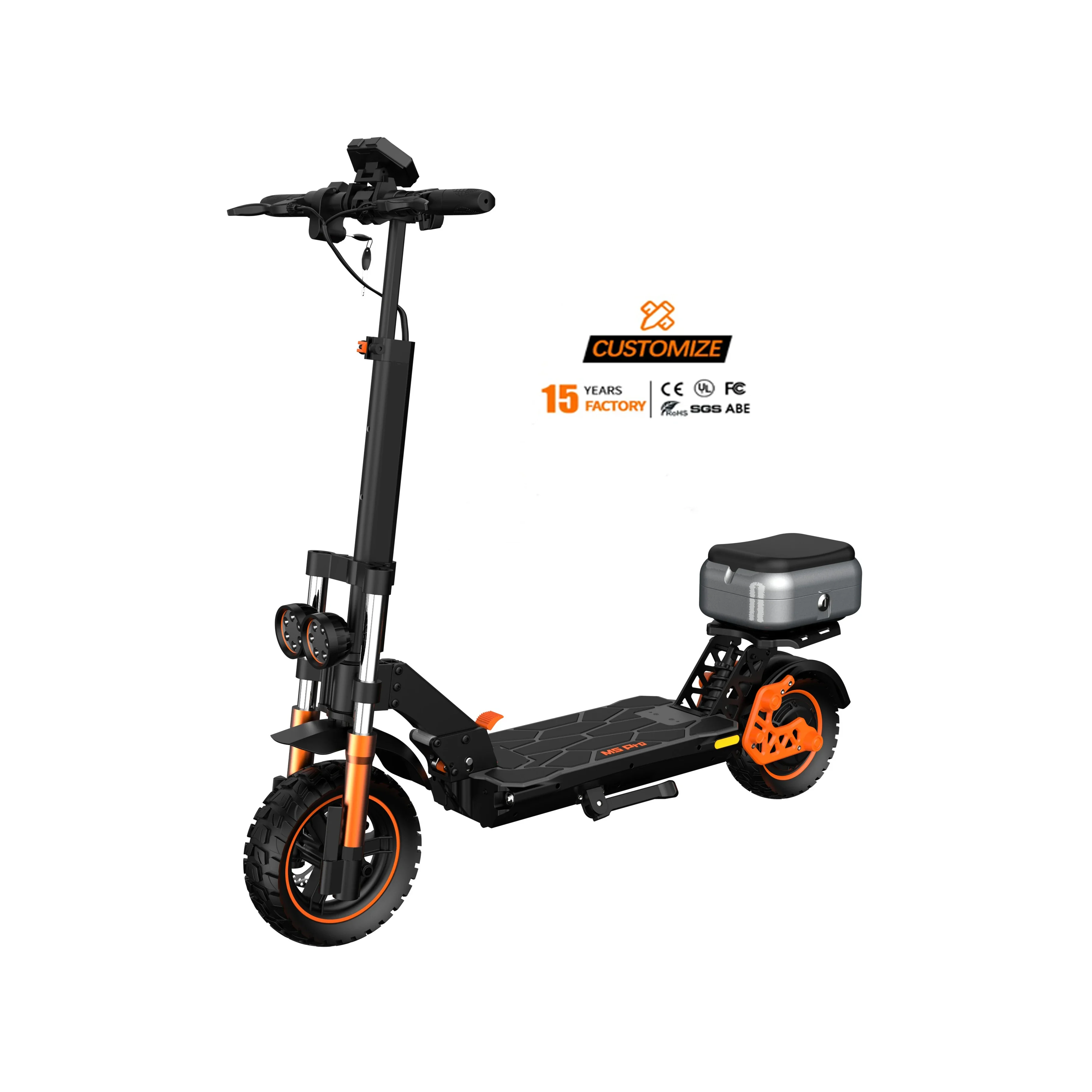 

M5Pro Electric Scooter 1000W 17.5ah Low Clearance Alloy Frame 48V Power LED Light 70km-65km Range Unisex Electronic Assembly