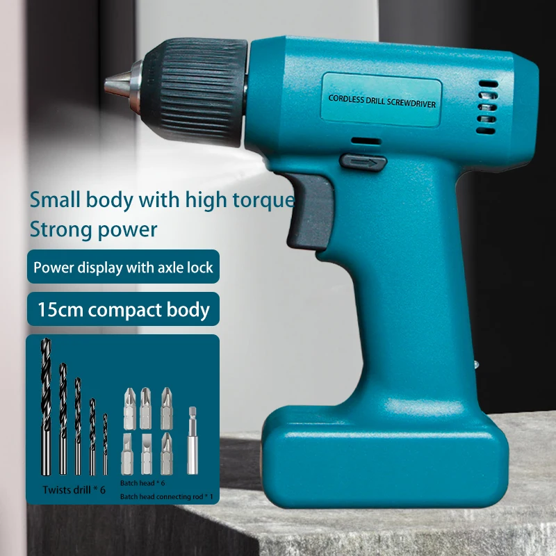 8V Impact Cordless Screwdriver High Speed Drills USB Rechargeable Battery Drill Household Drill Power Tools With Drill Bits