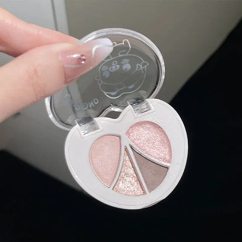 JILL LEEN & Pig Man co-branded 4-color eye shadow highlighter disc earth color shadow brightening flash eye shadow makeup