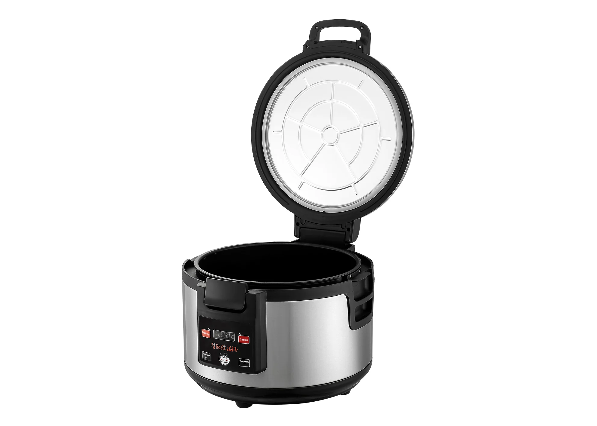 Okicook لوحة ذكية 19 لترًا جهاز تسخين الأرز التجاري من الفولاذ المقاوم للصدأ وعاء غير لاصق معدات تسخين الطعام في المطاعم