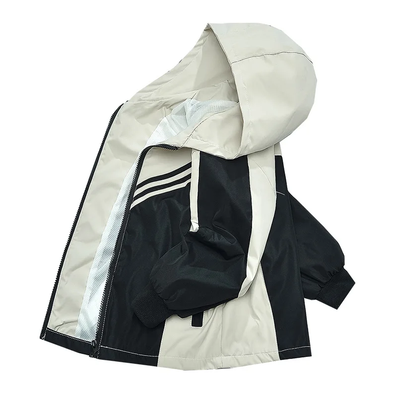 여아용 용수철 배색 코트, 외국 스타일 어린이 용수철, 캐주얼 스톰트루퍼, 큰 어린이 옷, 어린 소녀