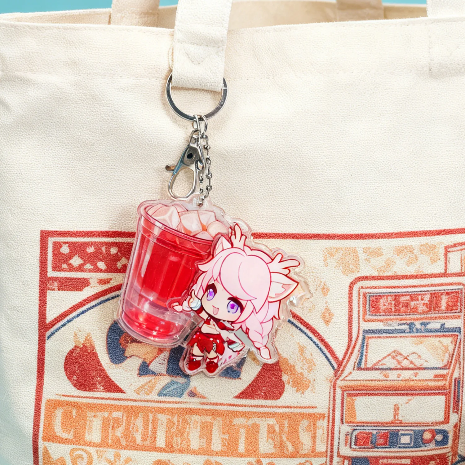 Wholesale Custom Photos Acrylic Keychain Customizable Image Key Ring Cute Anime Character Bag Charm Personalized Picture Pendant
