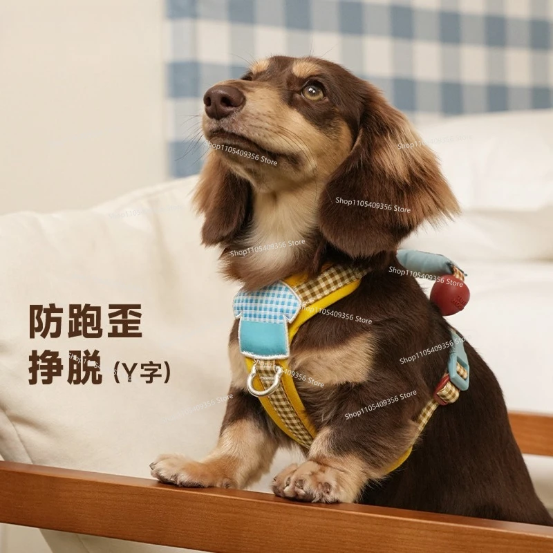 For Dog Chest Strap Leash Cat Puppy Dog Cat Clothes Outing Strap Walking