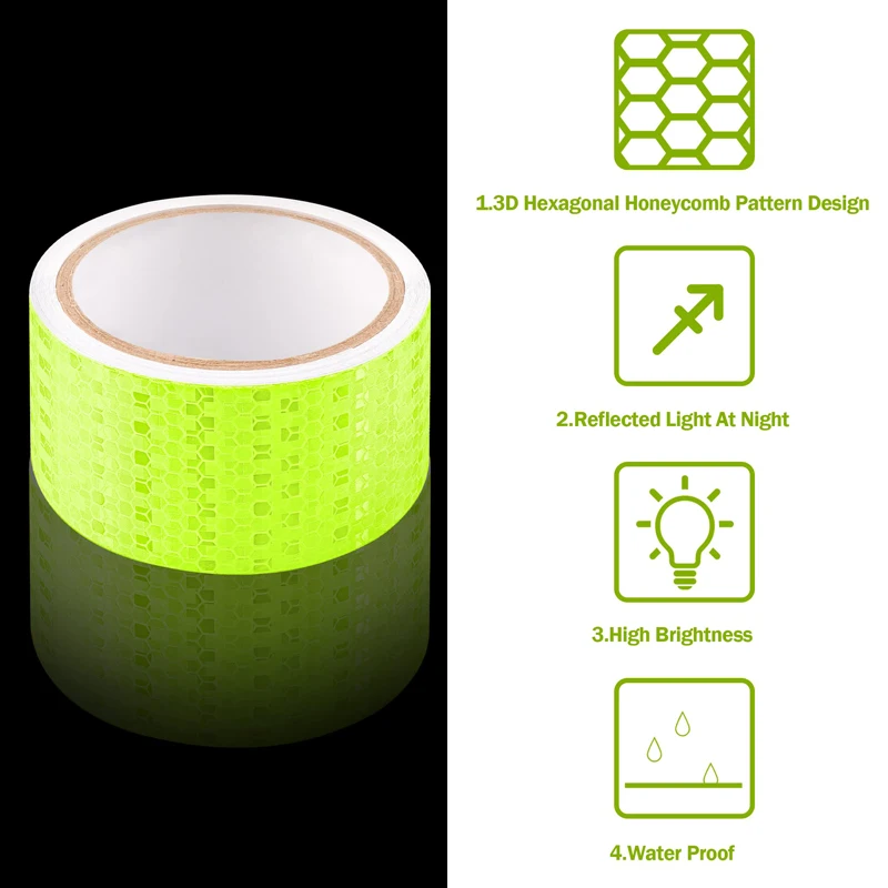 Reflective Tape Stickers Car Styling Self Adhesive Warning Safety Tape Automobiles Reflective Film