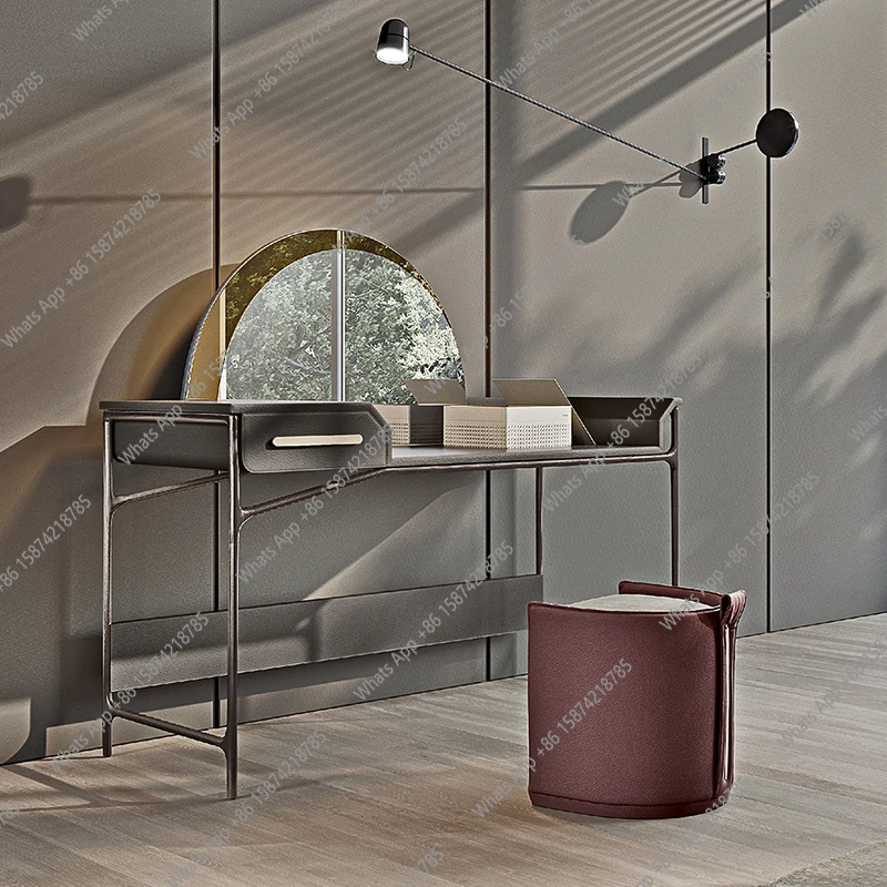 

Simple light luxury designer dresser bedroom paint makeup table cloakroom Italian minimalist solid wood furniture custom