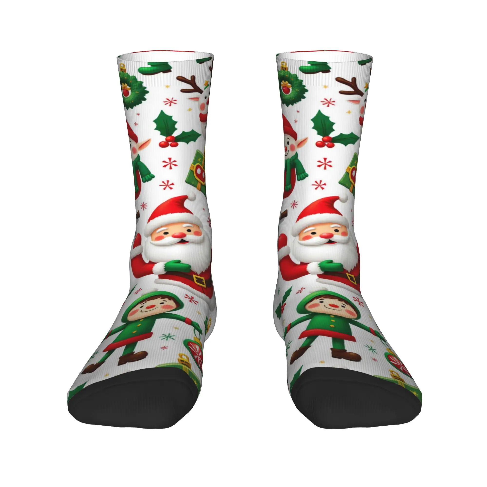 سانتا كلوز عيد ميلاد سعيد جوارب موضة الجوارب الكبار الرجال الجوارب المريحة الشتاء تسلق الرسم المضادة للانزلاق الجوارب هدية