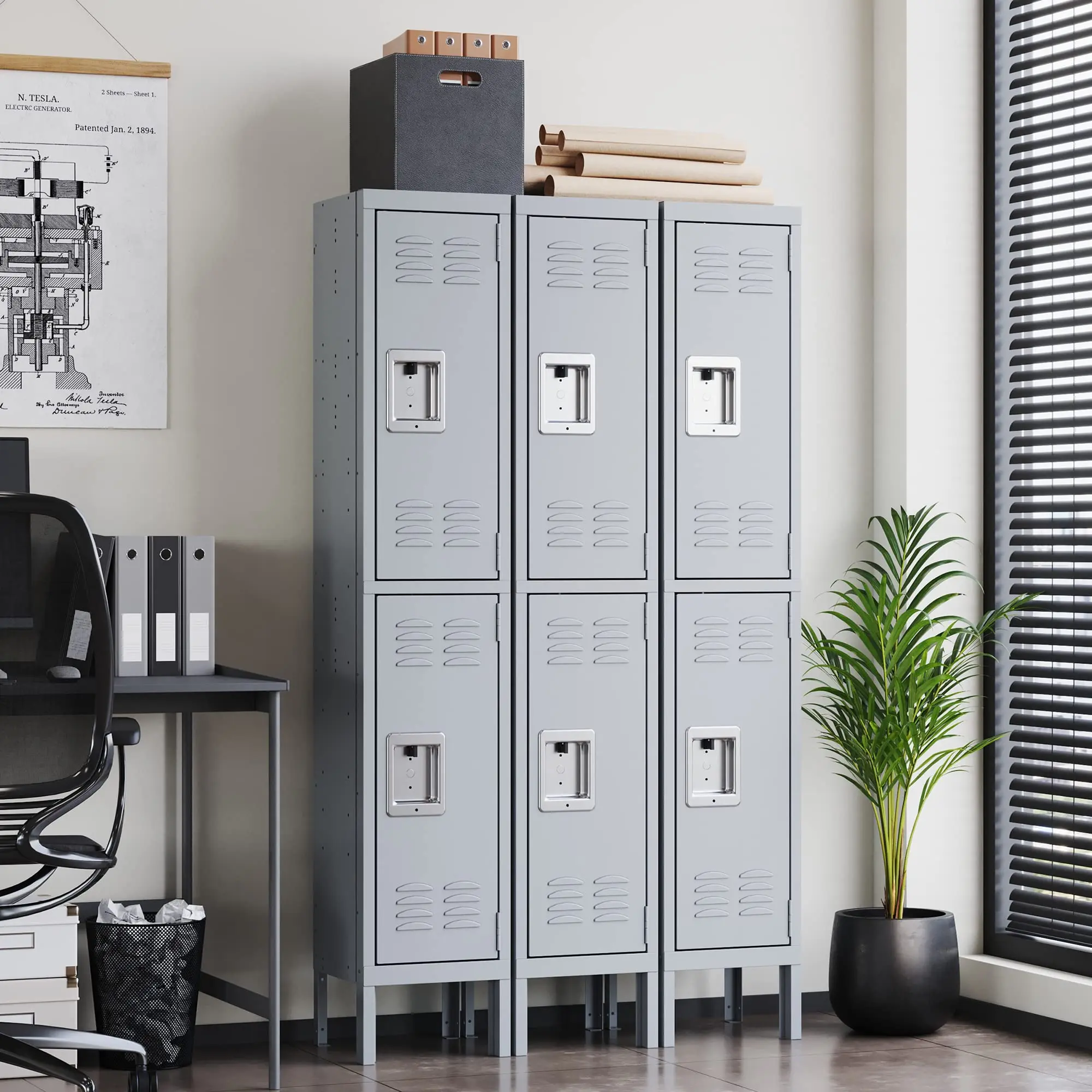 Office Storage Locker Home Steel Locker School Storage Organizer Standard Metal Locker