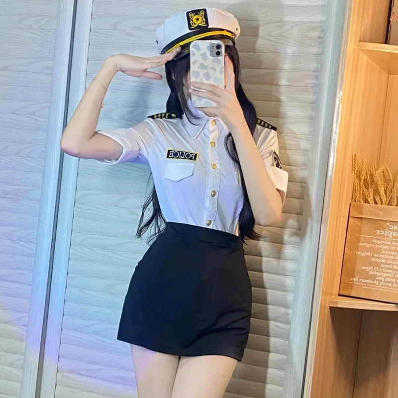 

Костюм на Хэллоуин 2025 года для женщин, Tenue de Vol à Taille Fine, Tenue de Rêve, Haut avec Jupe, Косплей de Policière