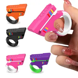 EDC Fidget Slider Magnetic Anxiety Stress Relief Toys Fidget Ring Small Pistol Toys Mini Sliding Rotating Finger Toy for Kids