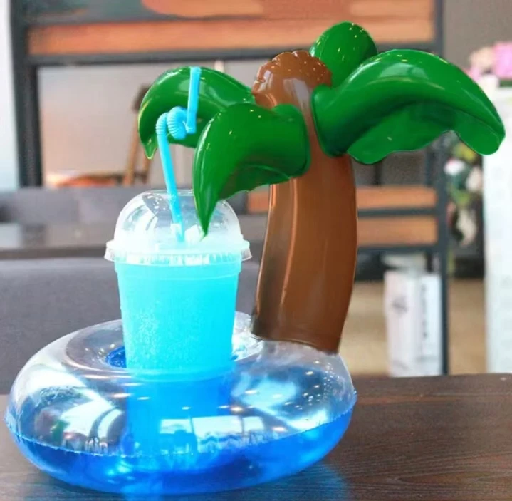 Inflatable Toy Cup Holder Summer Outdoor Pool Beach Water Party Floating Drink Cup Holder Inflatable Model