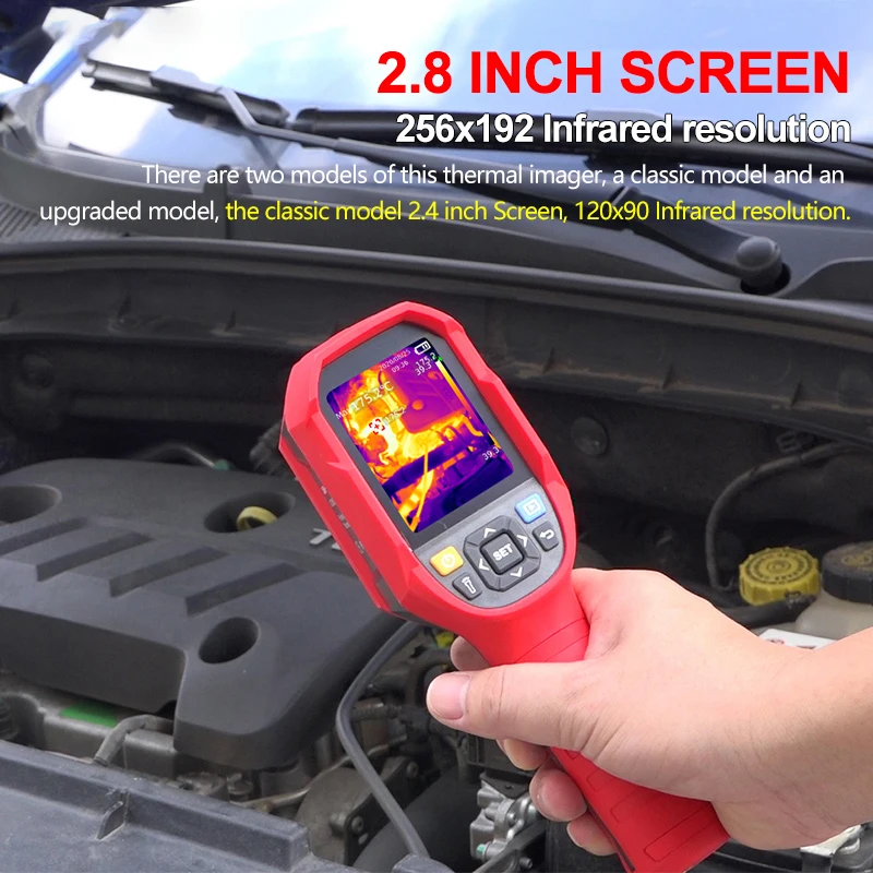 Professional Thermal Imaging Camera 256*192 Pixels Handheld IR Thermal Imager for Pipeline Heating Leak Automotive Inspect