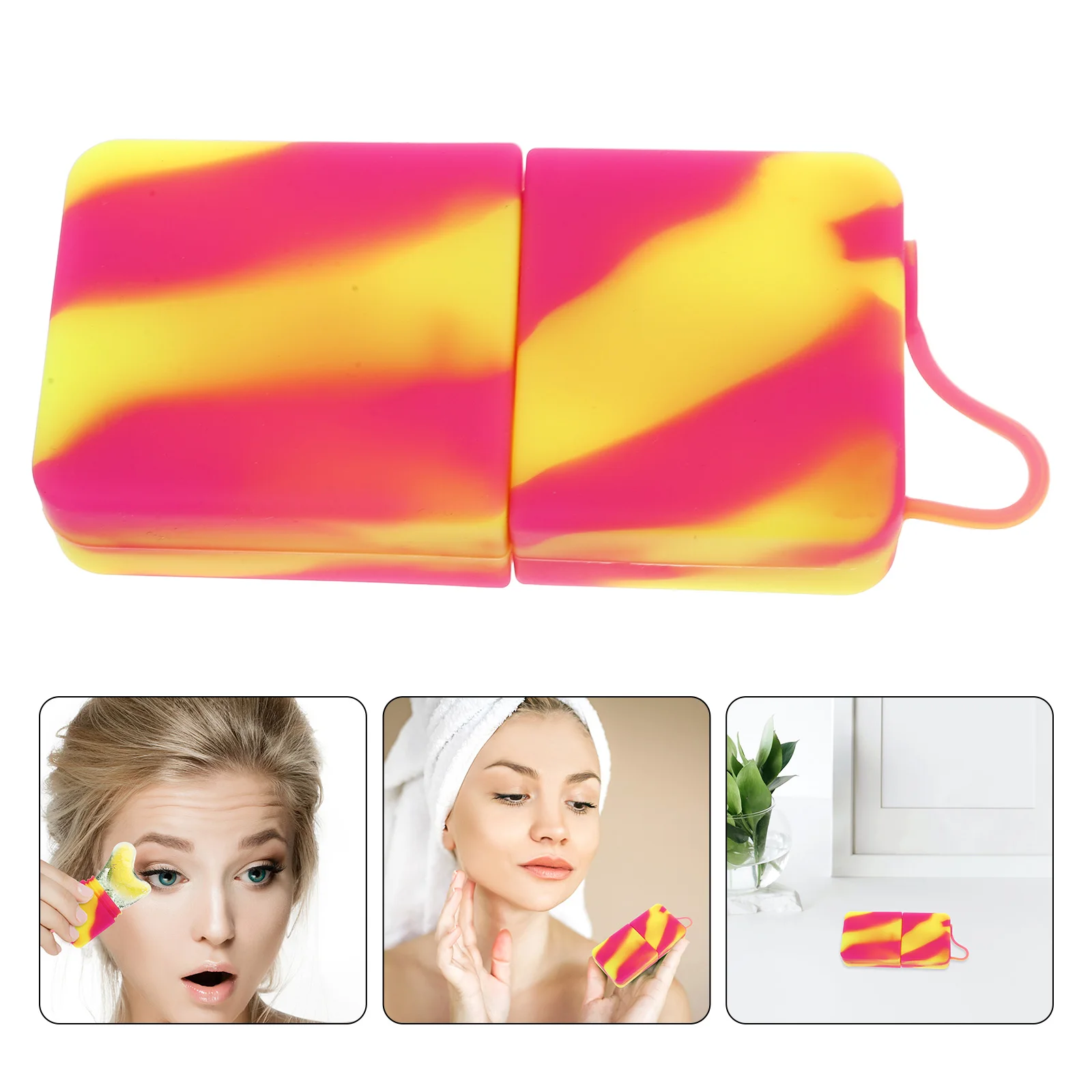 

Portable Face Massage Roller Skincare Ice Holder Silicone Cooling Tool Eye Puffiness Relief Facial Skin Care Roller Tool For