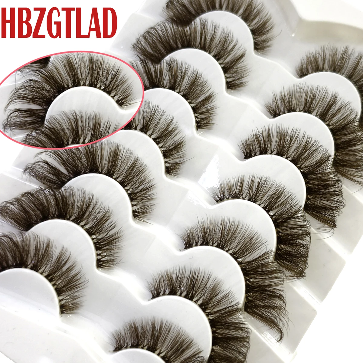 Novos cílios marrons olho falso vison cílios com faixa clara cílios postiços aparência natural cílios gato fino cílios falsos tiras de chicote