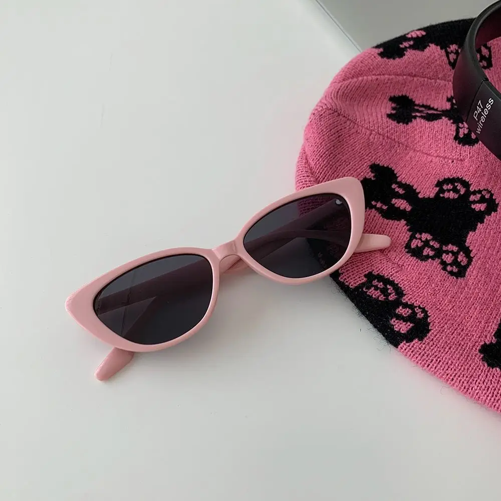 Koreanische Ins Nische High-end Sense Vintage Vielseitige Katzenauge Rosa Sonnenbrille frauen Sonnenschutz Gesicht Kleine Rahmen Sonnenbrille – Detail 3