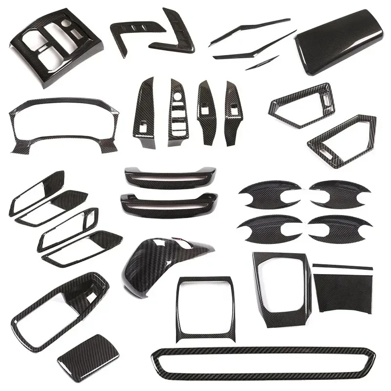 لسيارات BMW 3 Series G20 2020-2022 ABS ألياف الكربون لوحة سيارة وحدة التحكم والعتاد التحول غطاء لوحة الديكور الداخلية اكسسوارات السيارات #2