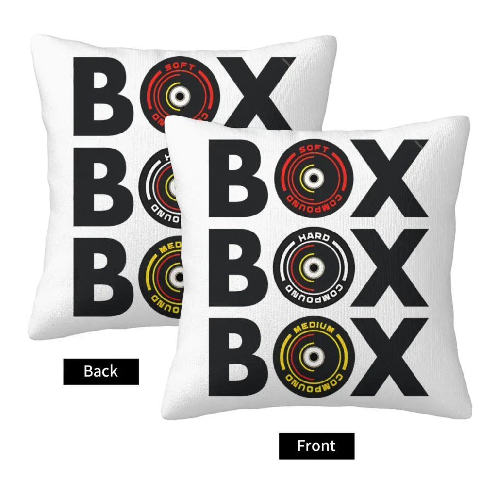 Box Box Box Infographic Tyre Compound Design Cojines Throw Pillow Case F1 Car Racing Cushion Chair Print Decorative Coussin