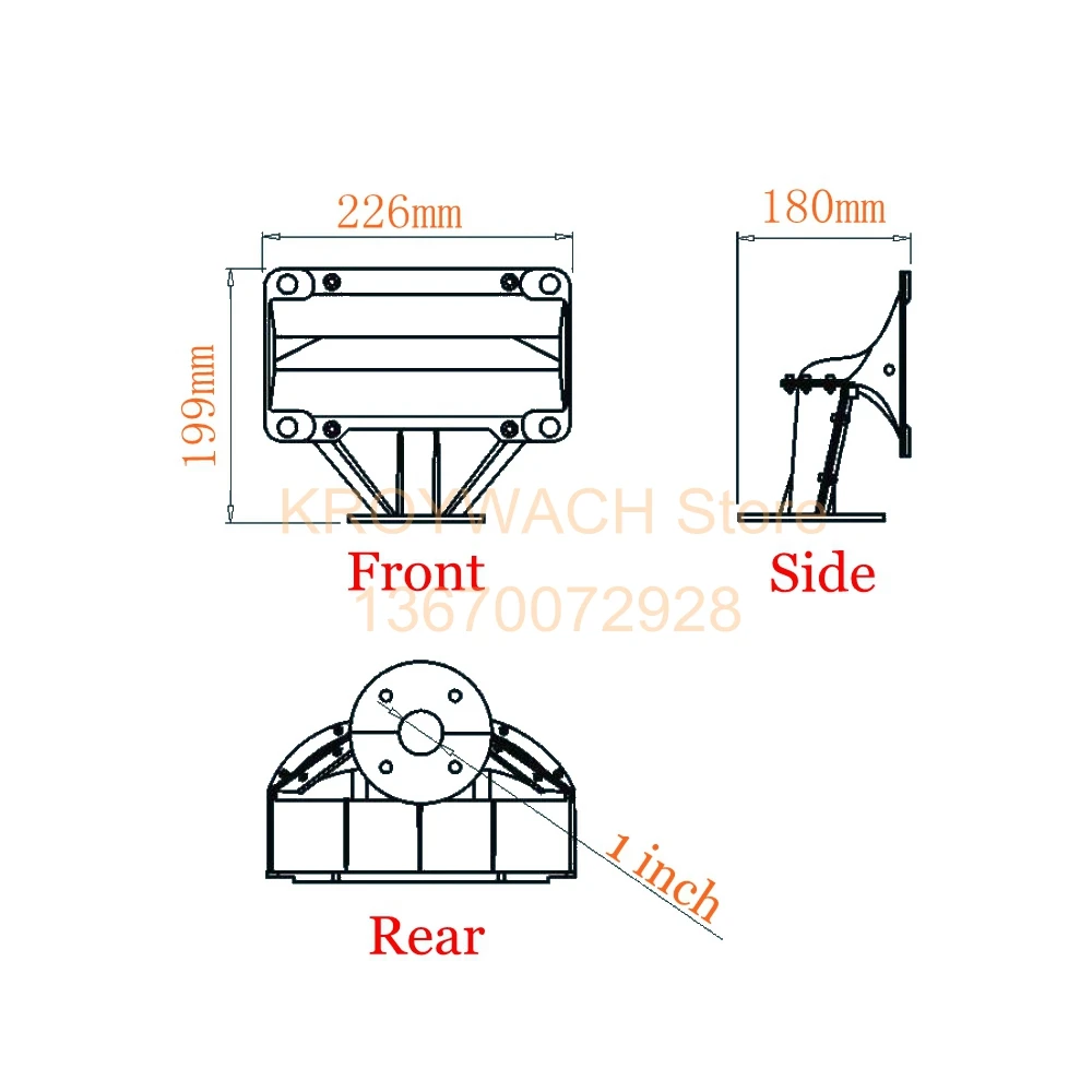 KROYWACH Line Array Speaker Tweeter Horn 226X199X180MM for Line Array Speaker high horn Code:2AJD