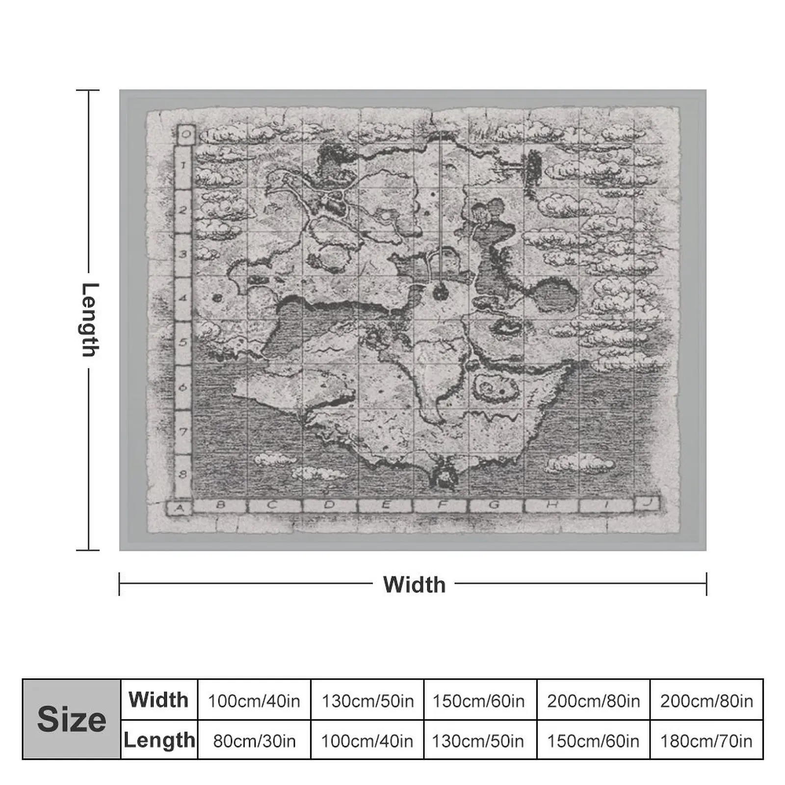 Shadow of the Colossus map Throw Blanket decorative Sofa Throw Luxury Designer Decoratives Blankets