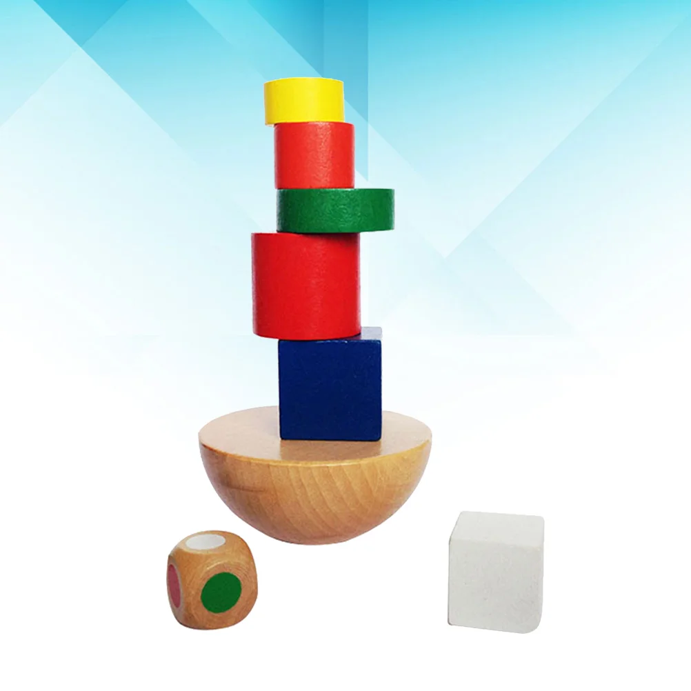 

Water-based Paint Toys Balance Games Playset Puzzle Original Brain Development Stackable Building Blocks Developmental Wooden