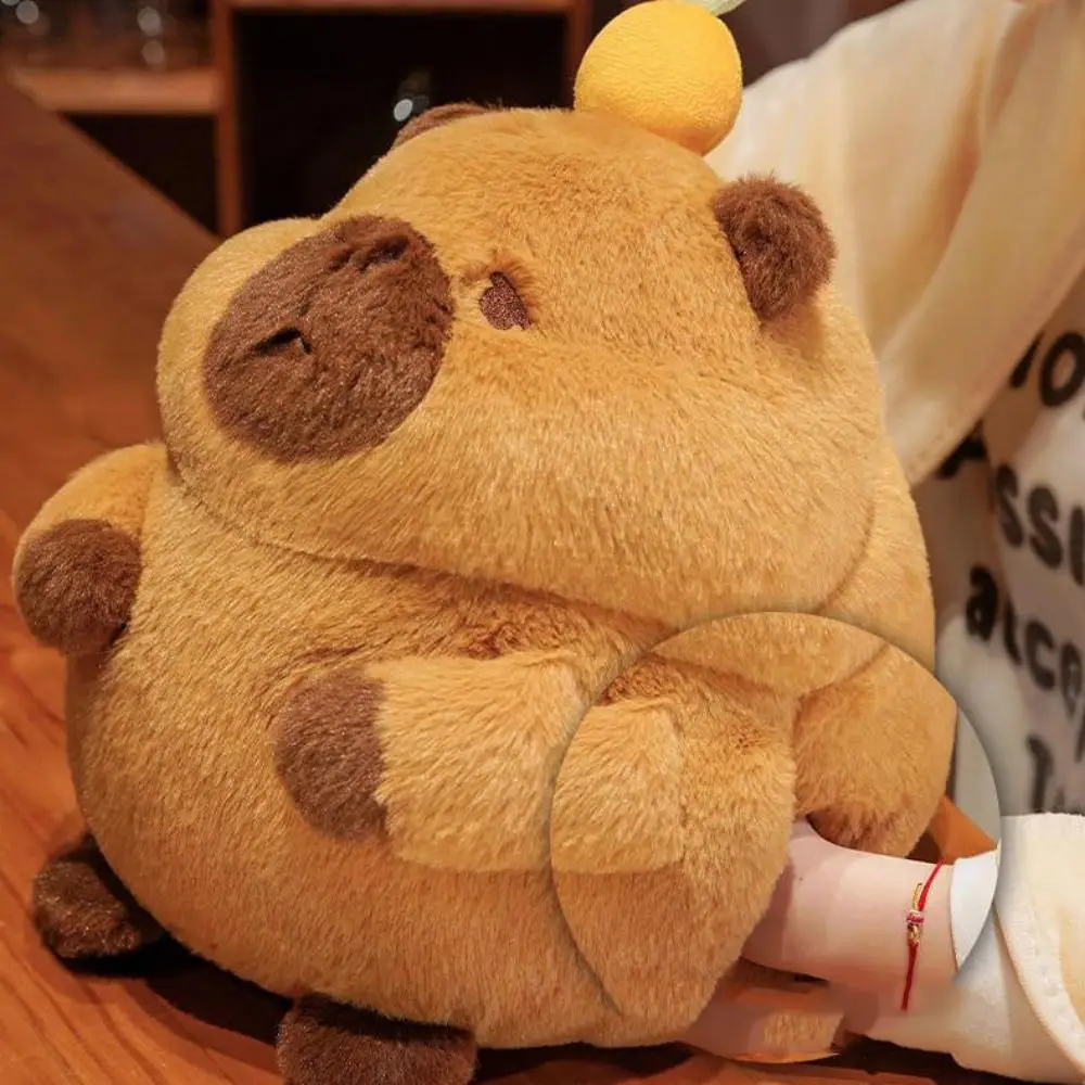 With Blanket Warming Capybara Hand Pillow Nap Pillow Multi-Function Capybara Plush Doll Soft Toy Fluffy