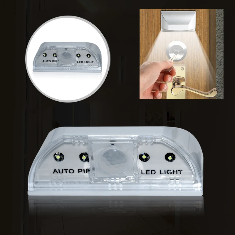 Imagem -02 - Led Inteligente Keyhole Light Lamp Door Lock Sensor a Pilhas Auto Detector de Movimento Cozinha Corredor Escada