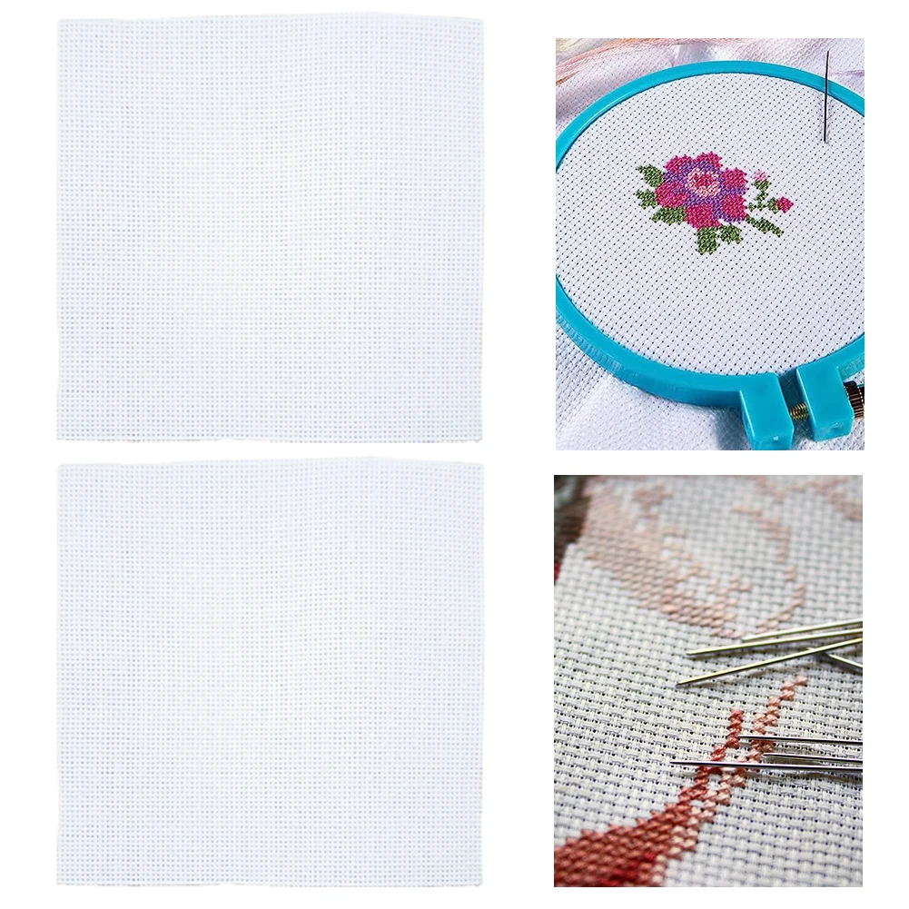 11 Count Aida Cloth Cross Stitch Cloth Multi-Function Classic Reserve Aida Cloth Embroidery Cloth for Adults Beginners