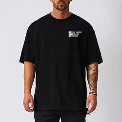Oversized T Shirt Men Quick Dry Mesh Gym Clothing Bodybuilding Fitness Loose Sportswear Running T-shirt Streetwear Hip Hop Shirt