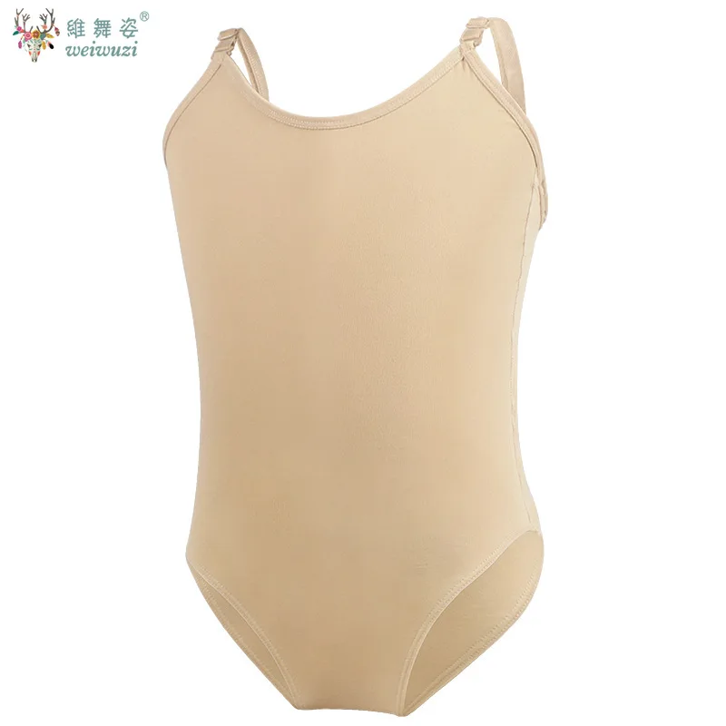 Children Ballet Costume Leotards Girls Dance Underwear Camisole Gymnastics Bodysuit Kids Sleeveless NudeColor Slim Training Wear