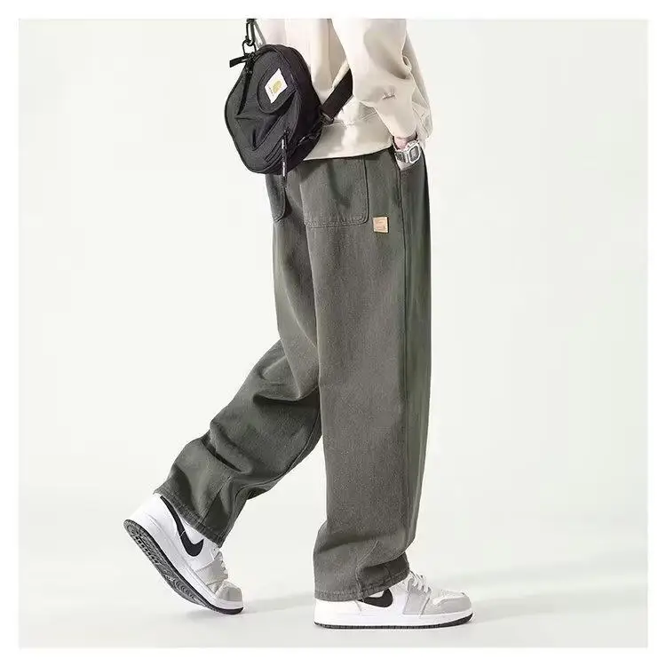 Korean Wide Leg Men Pants Streetwear Harem Pants Casual Baggy Sweatpants Male Straight Trousers Men Clothing Y2k Streetwear