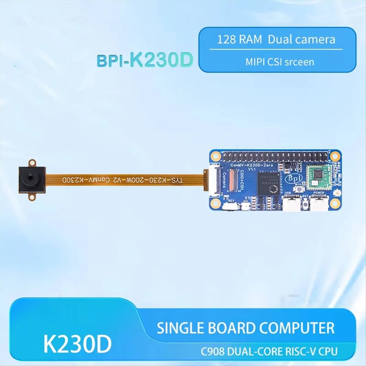 2026 جديد + لـ-CanMV-K230D-Zero Canaan K230D RISC-V 128 RAM كاميرا مزدوجة شاشة MIPI 40 Pin GPIO لوحة واحدة
