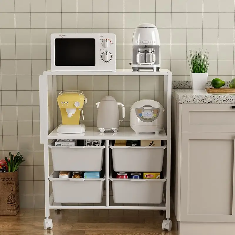 Kitchen Microwave Oven Shelves Small Appliances Lockers Mobile Side Cabinets Meal Preparation Living Room Home Storage