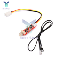 DC 12V 4 Wire PWM PC Fan Temperature Semiconductor Speed Controller Automatic Shutdown Speed Governor Module With Sensor Probe
