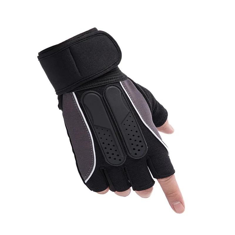 Outdoor Bodybuilding Sport Gym Handschuhe Handgelenk Wrap Gewicht Fitness Männer Handschuhe Halb Finger Atmungsaktive Anti-skid Unterstützung Frauen