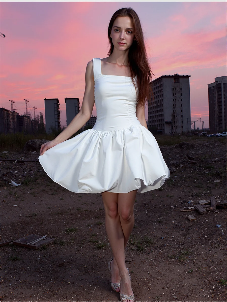 Dames zwarte jurk vrouw bijgesneden skater lang luipaard mesh puur ronde hals één schouder shirring uitgesneden Y2K Koreaanse stijl fancy