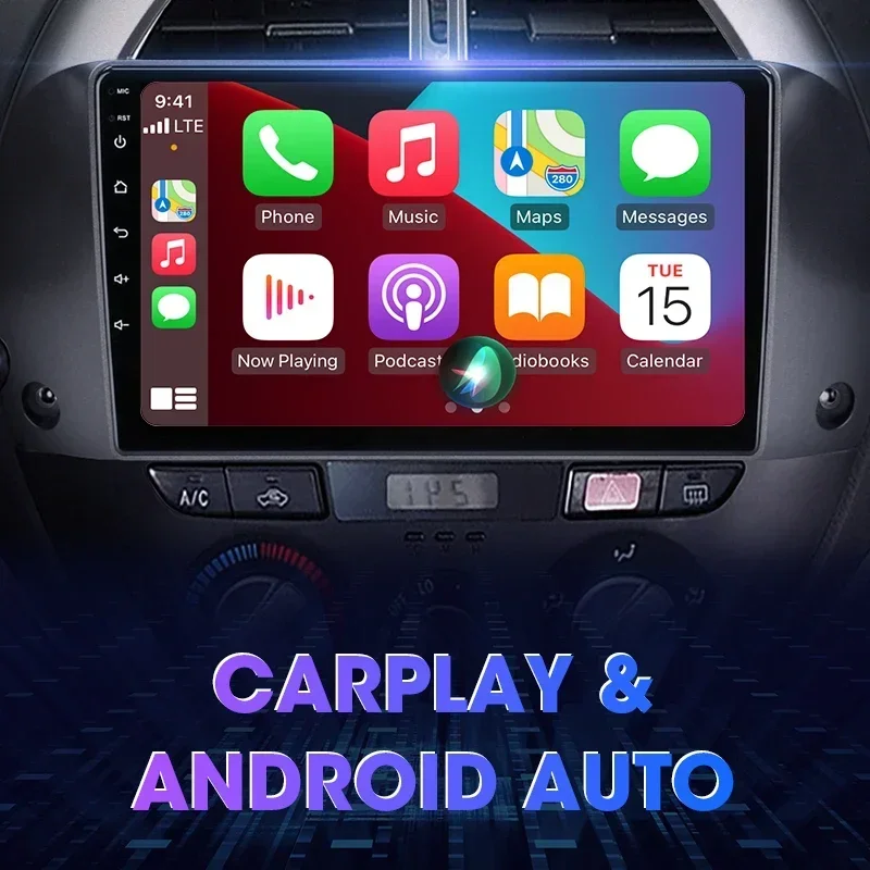 CarPlay Android 2 Din Car Radio for Toyota RAV4 Rav 4 2001 2002 2003 2004 2005 2006 Multimedia Player Navigation GPS Stereo DVD