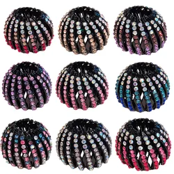 Hair Bun Maker Hair Clip with Rhinestones for Lazy Women