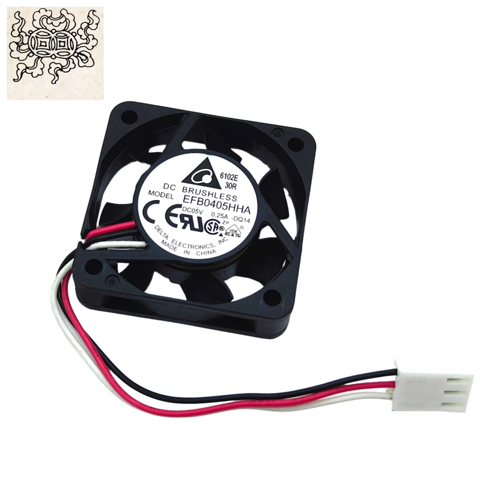 

Jinlingge for 40mm 4010 Fan Delta EFB0405HHA 40x40x10mm 5V DC Dual Ball Bearing High-Airflow Cooling Fan , 2.5CFM, 16dBA